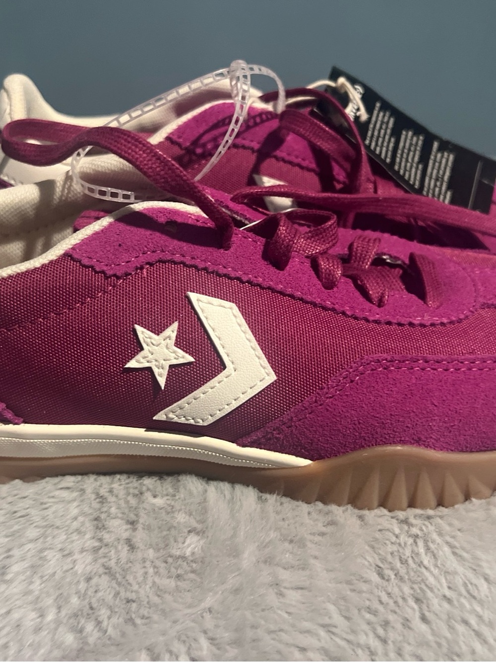 Converse Women's Magenta Suede & Canvas Low-Top Sneakers - Picture 3 of 6